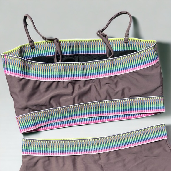 Stylish NWOT Mocha Two-Piece Bandeau Bikini - Size Large, Perfect for Summer Fun - Picture 8 of 11